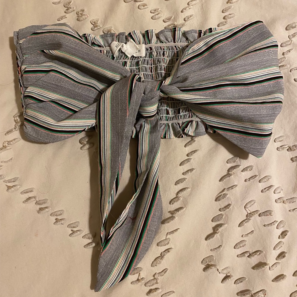 Honey Punch self tie wrap bra top